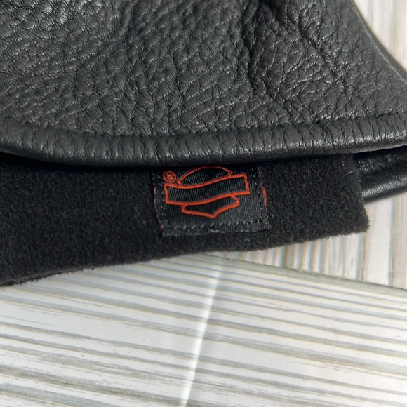 Harley Davidson Women’s Black Leather Gloves Fleece Glove Insert One Size - Picture 3 of 8